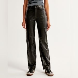 Abercrombie Vegan Leather Cargo 90s Relaxed Pant